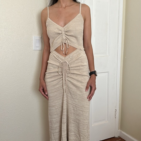 CHRISTOPHER ESBER RUCHED DISCONNECT CAMI KNIT DRESS - Picture 7 of 16